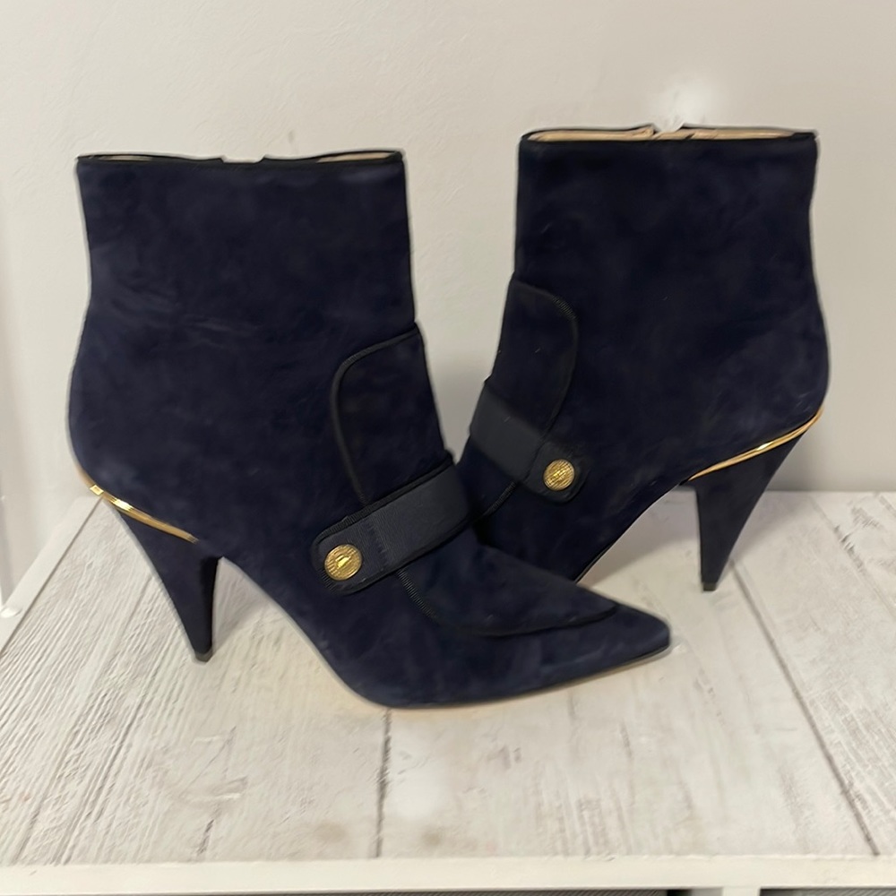 Blue ankle boots,  one used